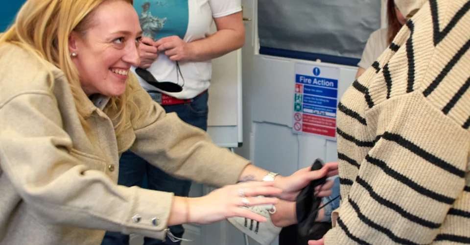 Carers guiding each other