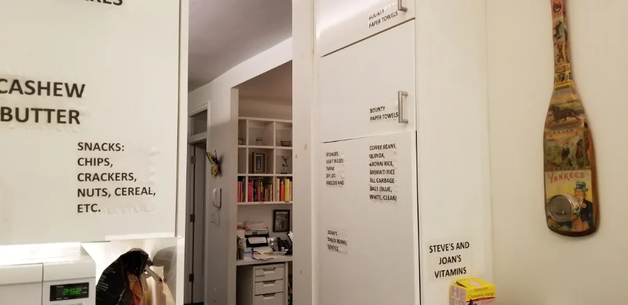 Label cabinets for dementia