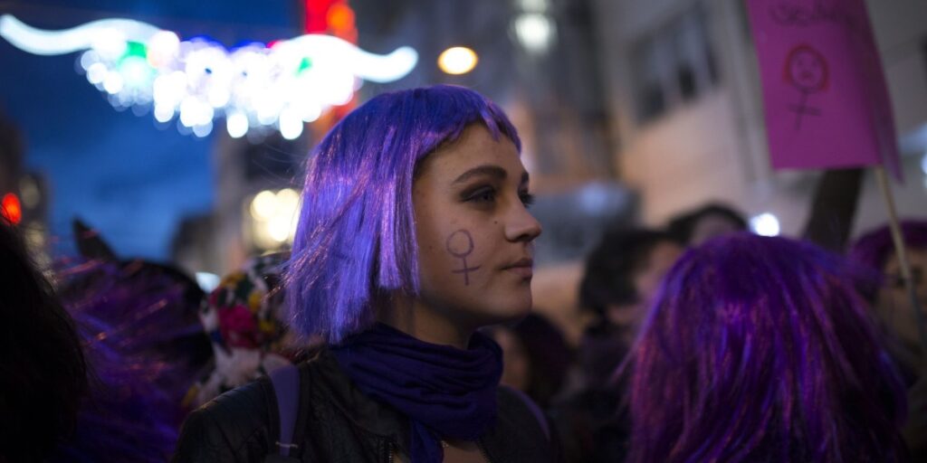 Women in purple